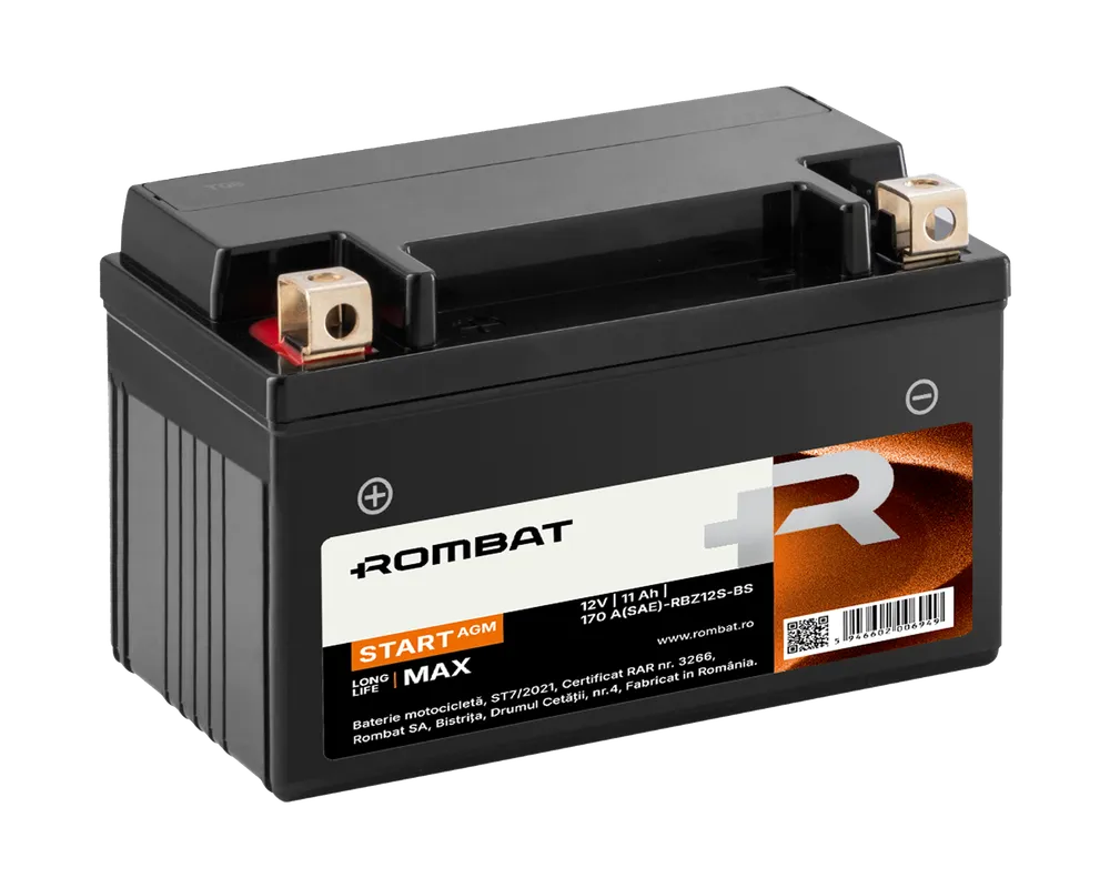 Bat moto 12Vx11Ah Start AGM RBZ12S-BS