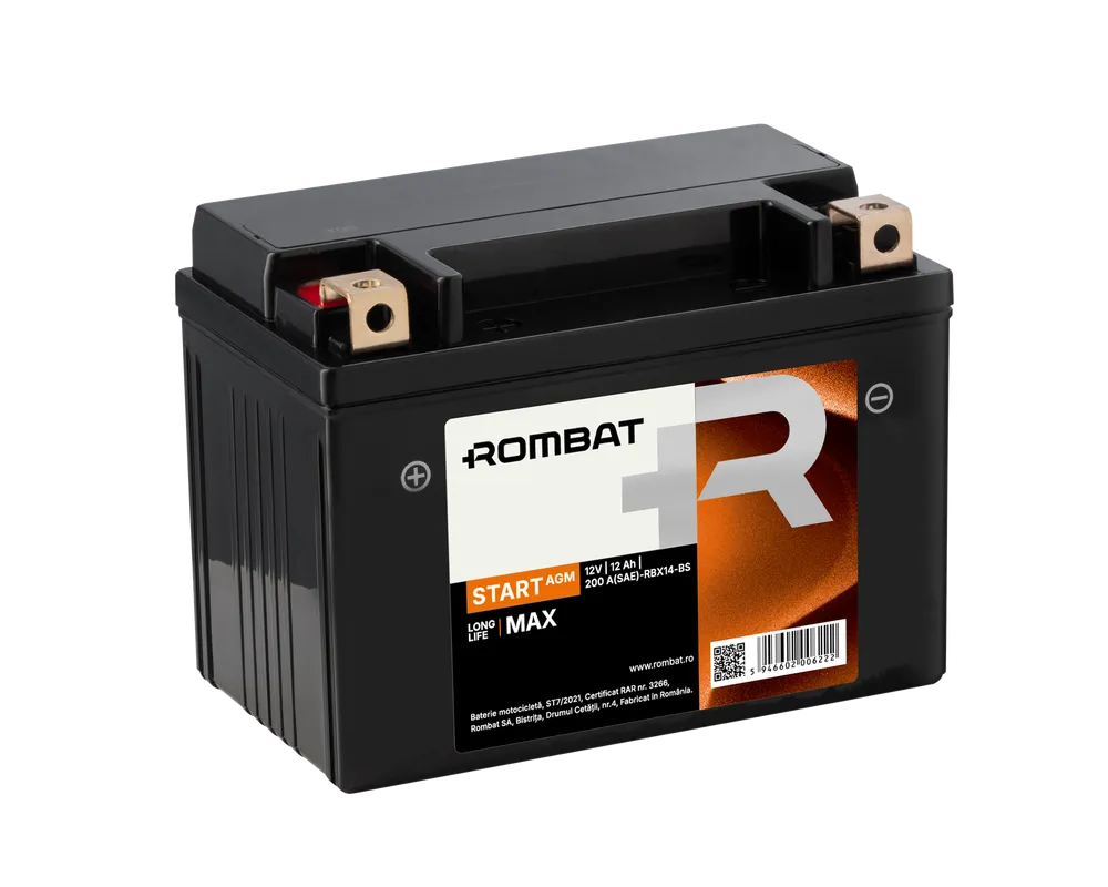 Bat moto 12Vx12Ah Start AGM RBX14-BS