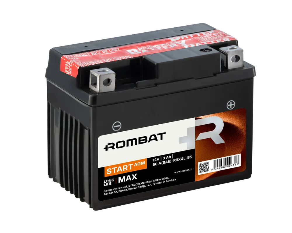Bat moto 12Vx3Ah Start AGM RBX4L-BS