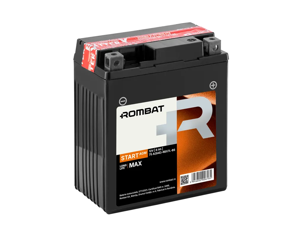 Bat moto 12Vx6Ah Start AGM RBX7L-BS