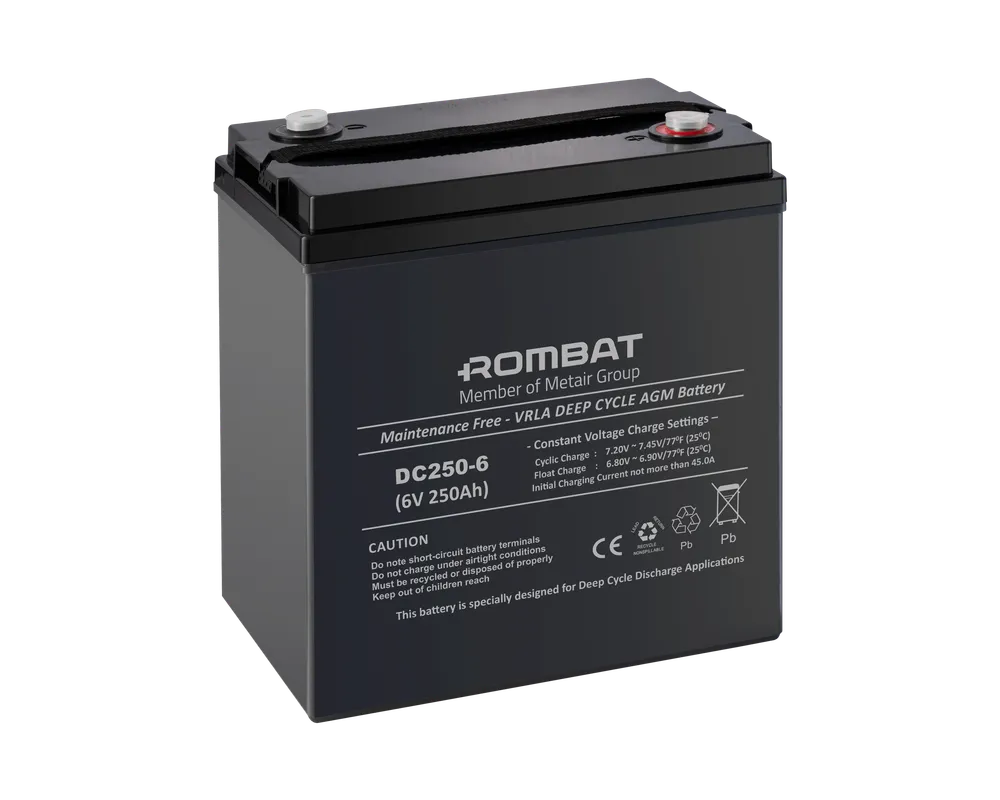 [DC6V-250Ah] Rombat AGM 6V-250Ah baterie stationara DC6V-250Ah