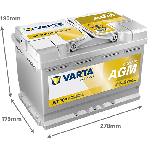 [570901076J382] 70Ah Varta AGM A7/E39