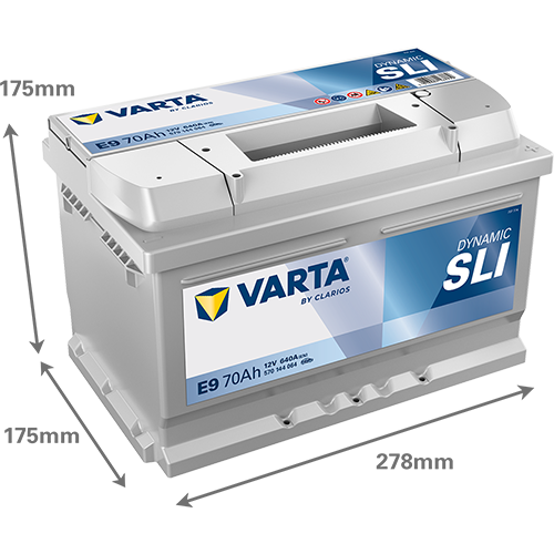 [570144064K262] Varta Dynamic SLI 70Ah E9