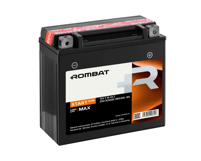 [RBX20L-BS] Rombat Start AGM 18Ah RBX20L-BS