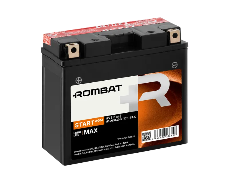 [RT12B-BS-C] Rombat Start AGM 10Ah RT12B-BS-C