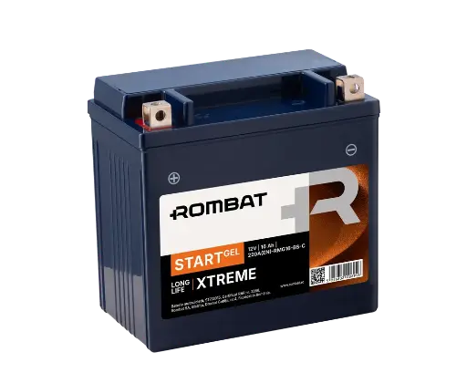 Bat moto 12Vx16Ah Start GEL RMG16-BS