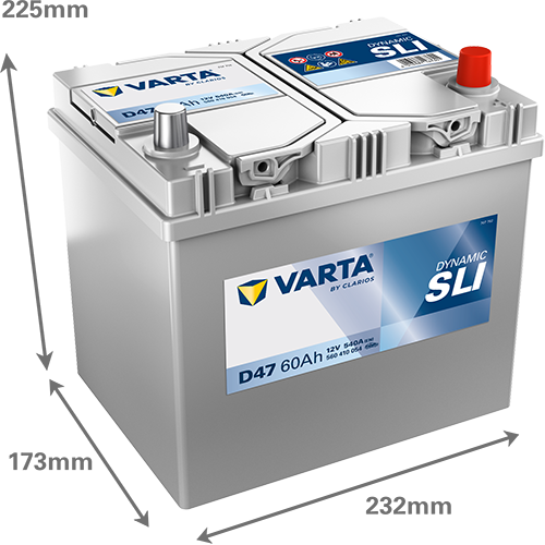 60Ah Varta Blue D47