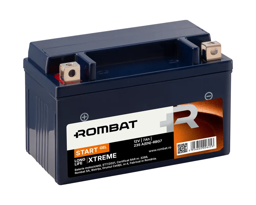 Bat moto 12Vx7Ah Start GEL RBG7