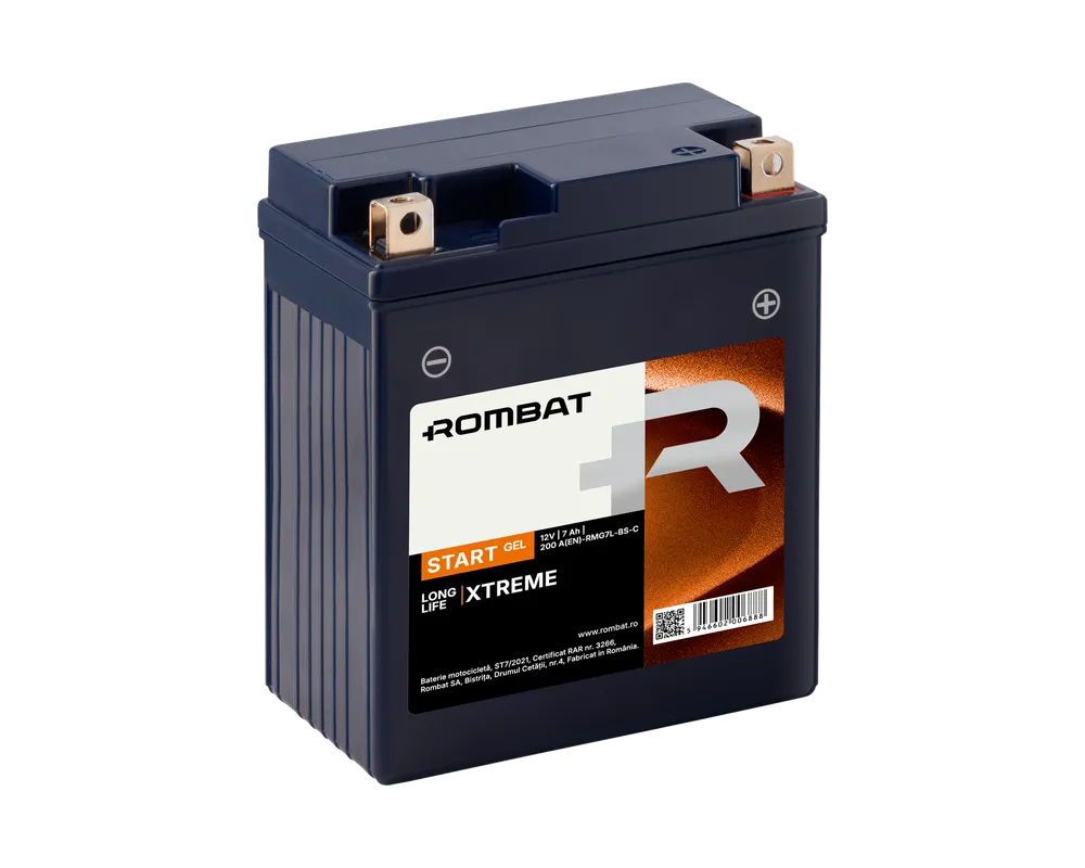 Bat moto 12Vx7Ah Start GEL RMG7L-BS-C