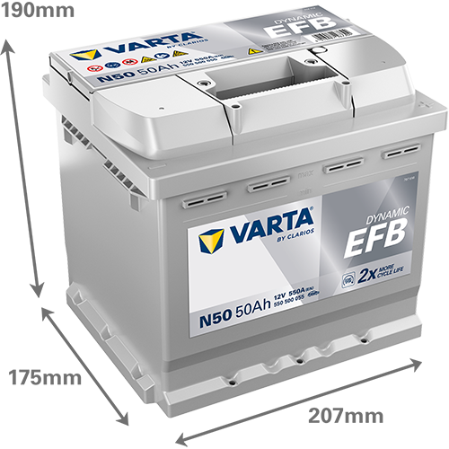 Varta Dynamic EFB 50Ah N50