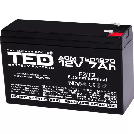 TED UPS 12V-7 Ah Ingusta