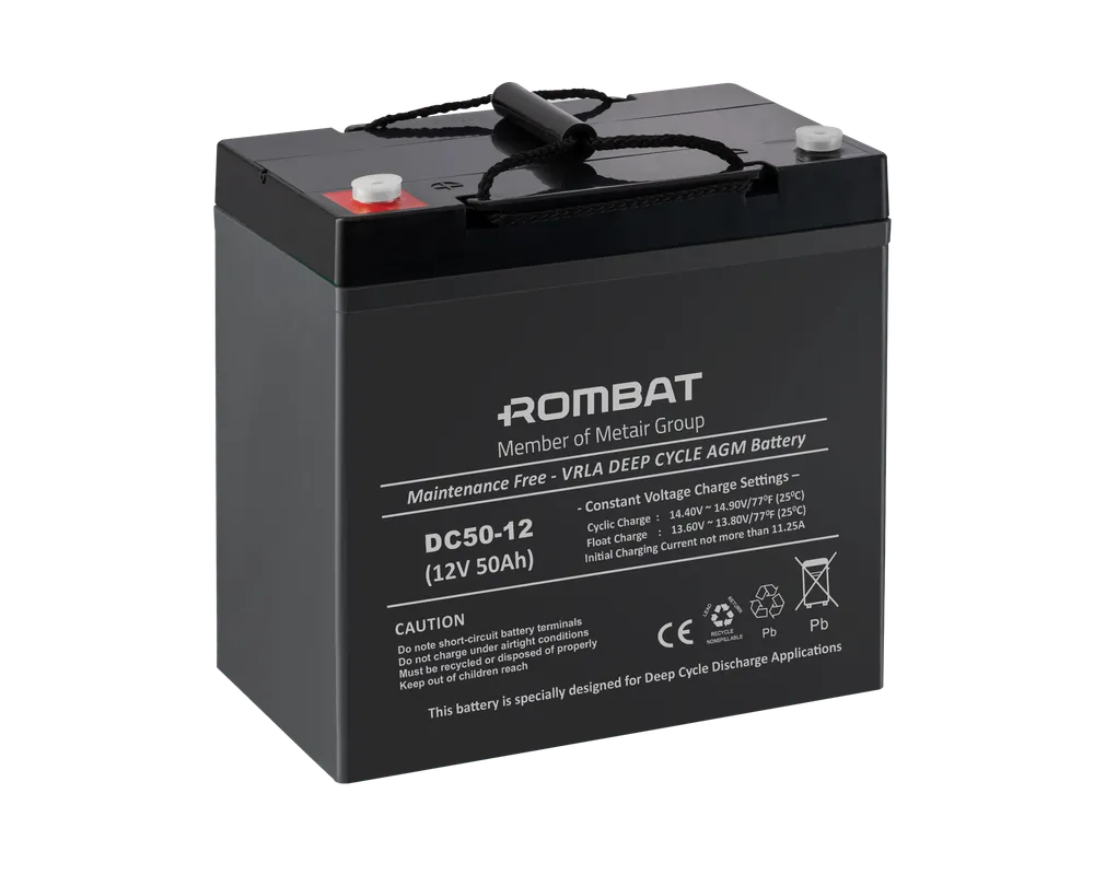 [DC12V-50Ah] Rombat AGM 12V-50Ah baterie stationara DC12V-50Ah