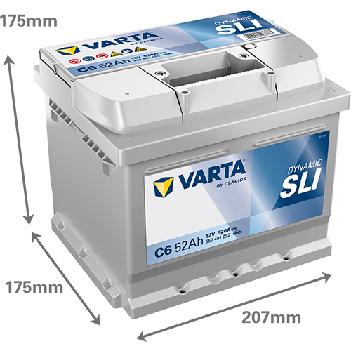 [552401052K262] Varta Dynamic SLI 52Ah C6