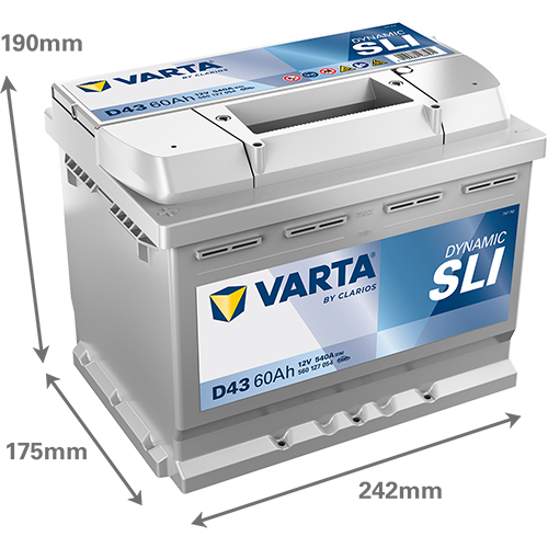 [560127054K262] Varta Dynamic SLI 60Ah D43