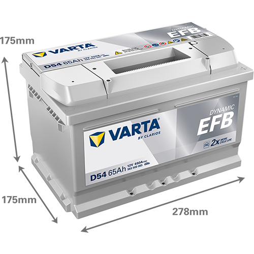[565500065D842] 65Ah Varta EFB D54