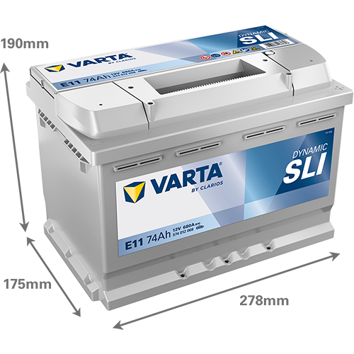 [574012068K262] Varta Dynamic SLI 74Ah E11