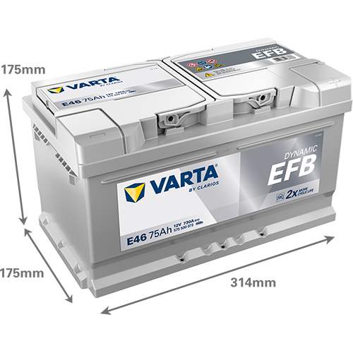 [575500073D842] 75Ah Varta EFB E46