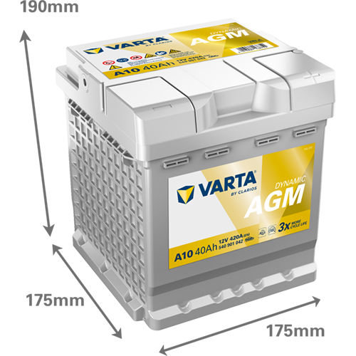 [540901042K262] Varta Dynamic AGM 40Ah A10